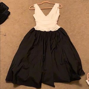 White and black dress